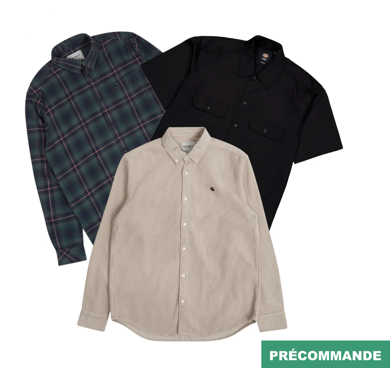 Ballot de chemises vintage de marques classiques, coloris neutres