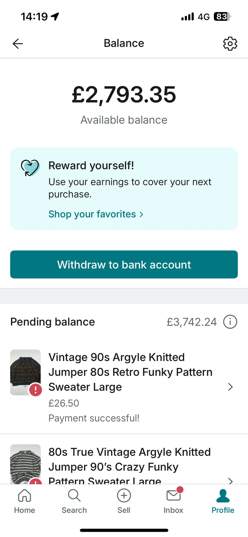 Member sales screenshot