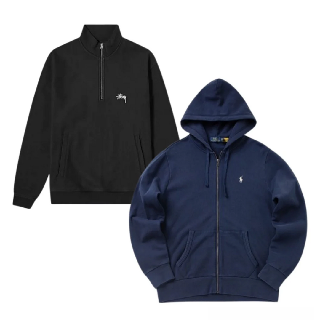 Précommande 10kg Branded Zipper Hoodie/Sweatshirt vintage mix