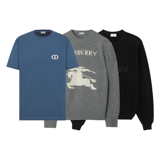 Précommande 10 pièces de sweats luxe imprimés YSL et Burberry