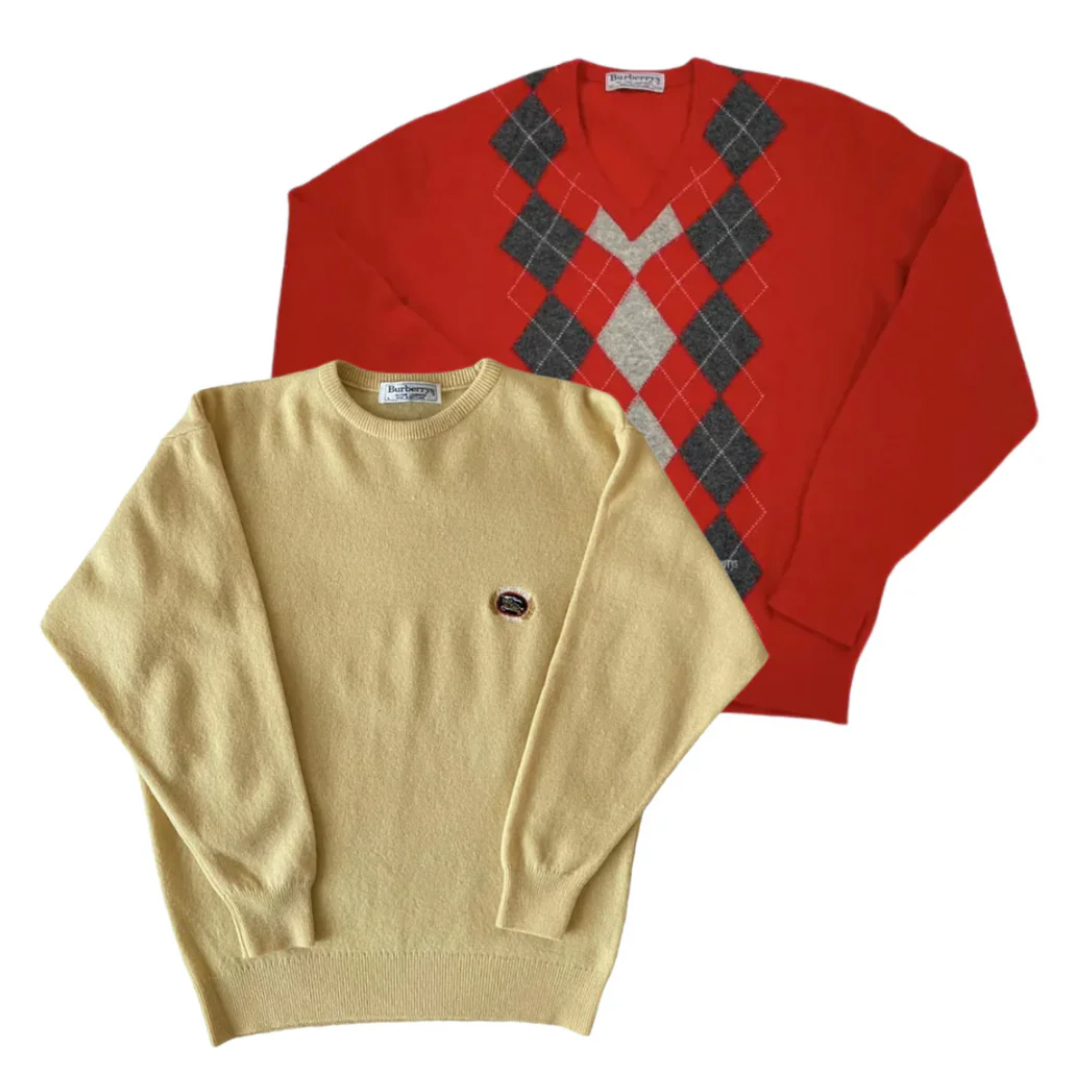 Précommande 15 pulls vintage de la marque Burberry