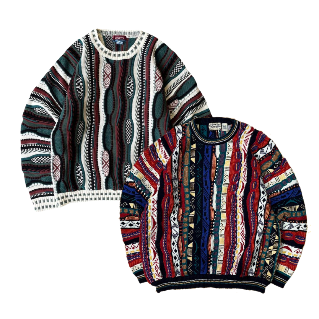 Précommande 40 pièces pull style Coogi – United Vintage – parfait pour revendre