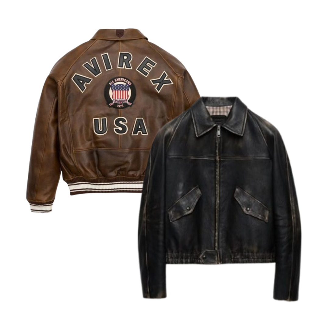 Précommande 10 vestes vintage en cuir – pièces mixtes